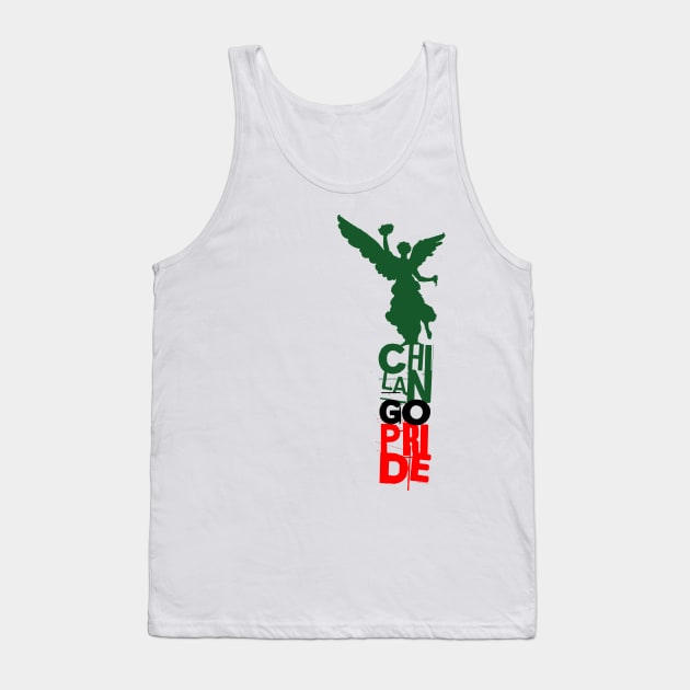 Chilango Pride Logo Mexican Flag Version Tank Top by chilangopride